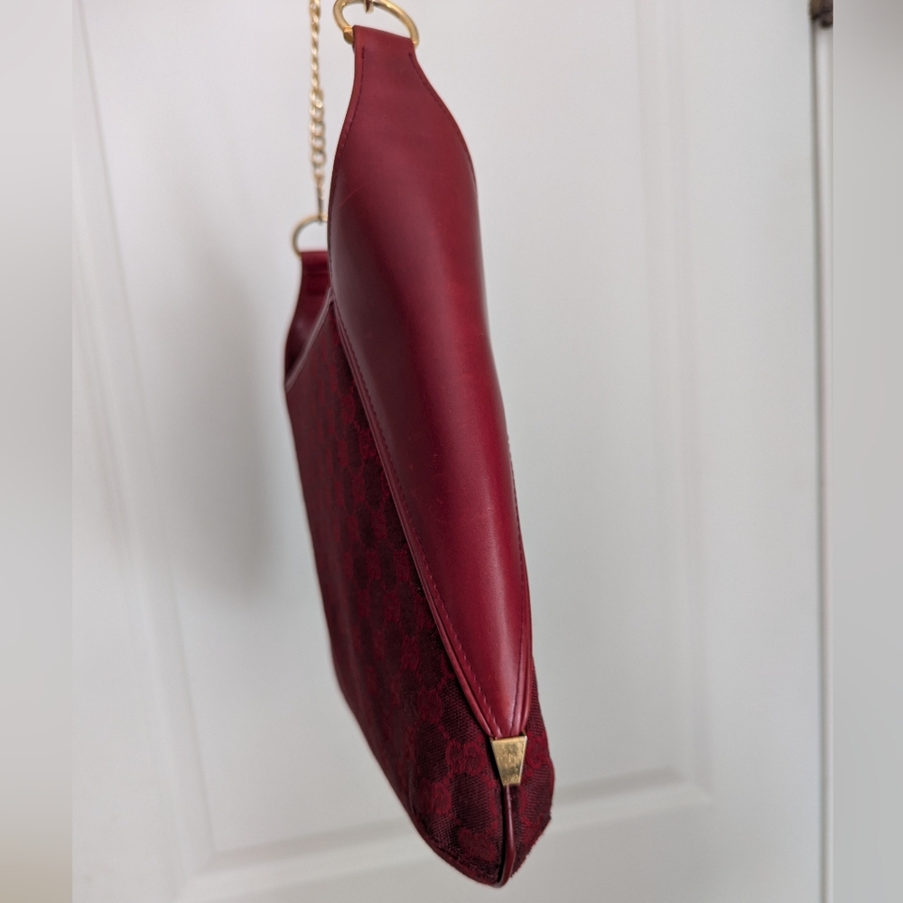 ❌ SOLD ❌ Dark red vintage Gucci 1973 shoulder bag - with dust bag - Picture 15 of 17